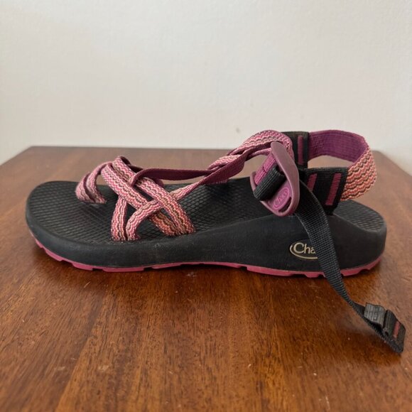 Chaco ZX/2 Sport Sandals in Pink Wave Print - Picture 4 of 10